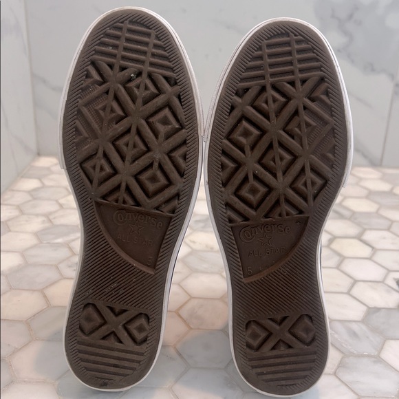 Converse Chuck Taylor CTAS Lift HI Platform High Vapor Mauve & White Sneakers 7 - Picture 8 of 16